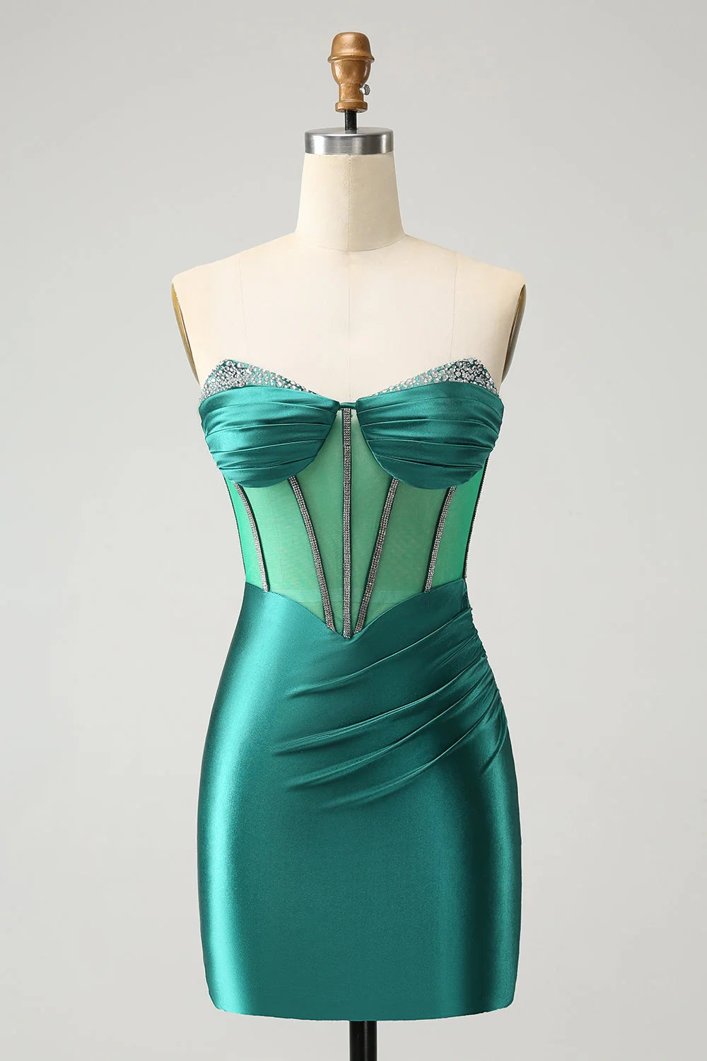 DingJi Wedding Sparkling Beads Sweetheart Tight Homecoming Dresses